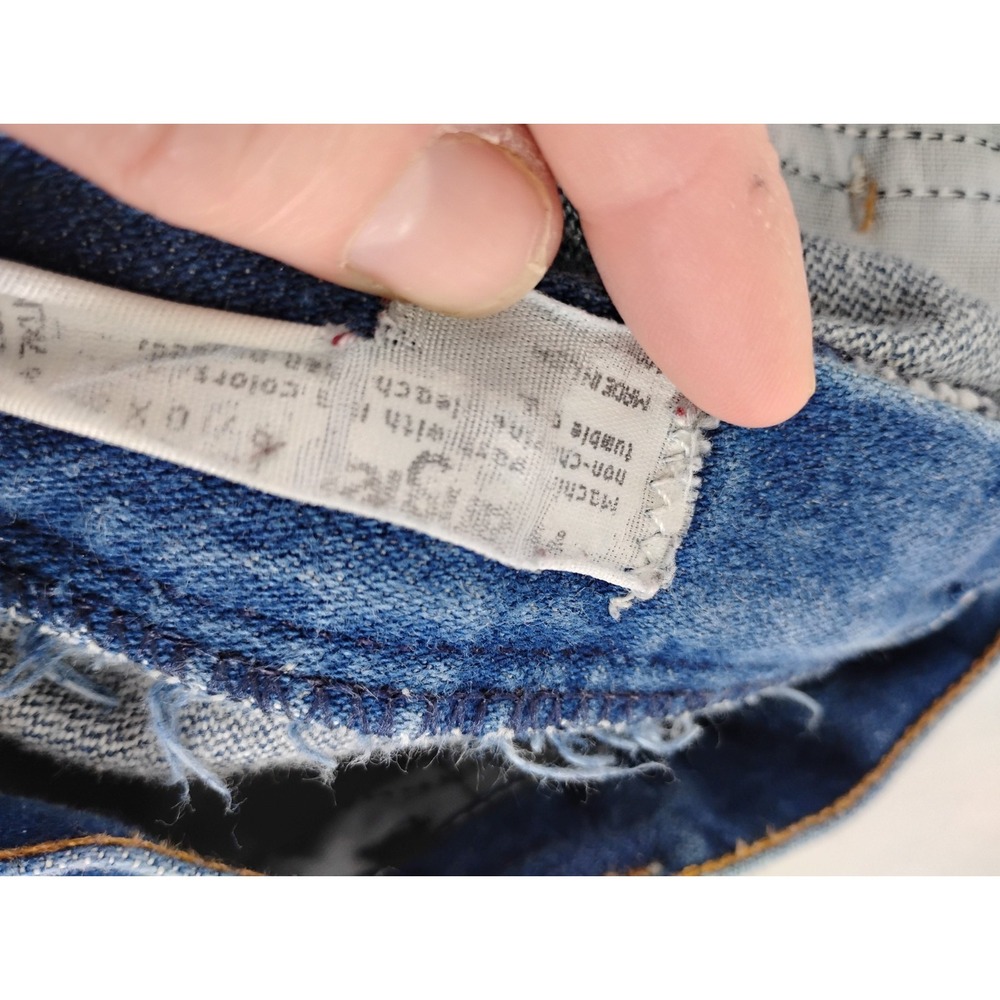 Wrangler Jeans Womens 9/10x32 Blue High Rise Mom Western Made In USA 28x32 - Picture 5 of 9